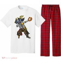 Dabbing Skeleton Pirate Baseball Lover Halloween Costume Pajama Set thumb 0