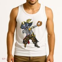 Dabbing Skeleton Pirate Baseball Lover Halloween Costume Tank Top thumb 3