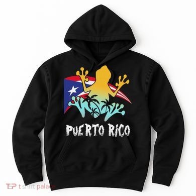Distressed Style Puerto Rico Frog Gift Design Puerto Rico! Hoodie