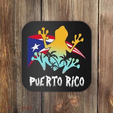 Distressed Style Puerto Rico Frog Gift Design Puerto Rico! Coaster