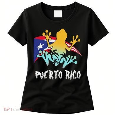 Distressed Style Puerto Rico Frog Gift Design Puerto Rico! Women's T-Shirt