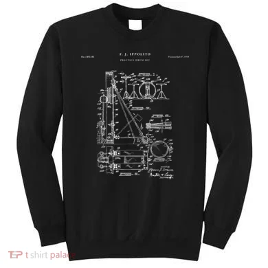 Drum Set Patent Percussion Sweatshirt
