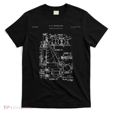 Drum Set Patent Percussion T-Shirt