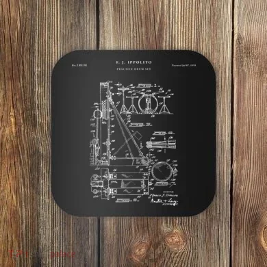 Drum Set Patent Percussion Coaster