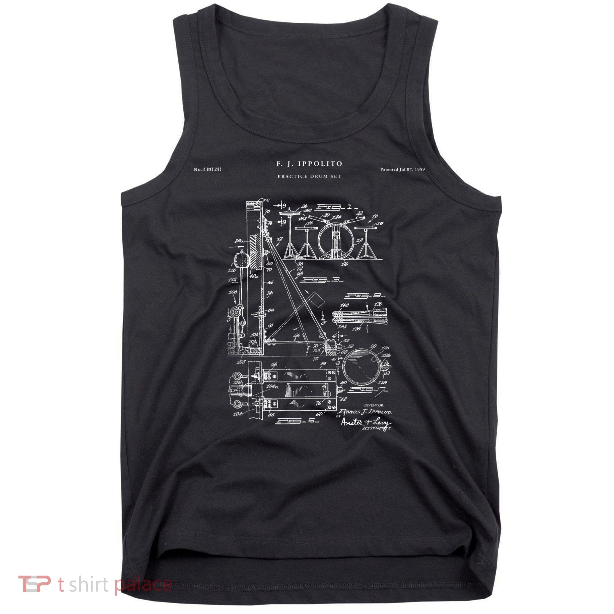 Drum Set Patent Percussion Tank Top