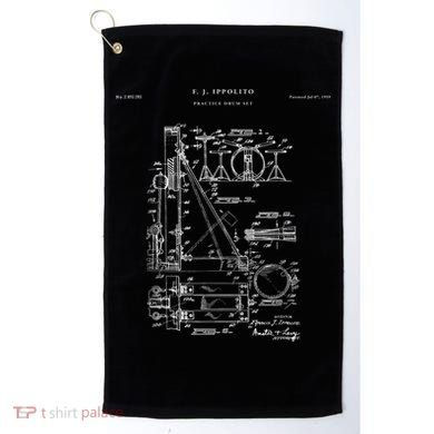 Drum Set Patent Percussion Golf Towel