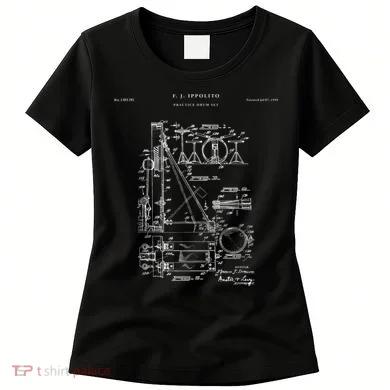 Drum Set Patent Percussion Women's T-Shirt