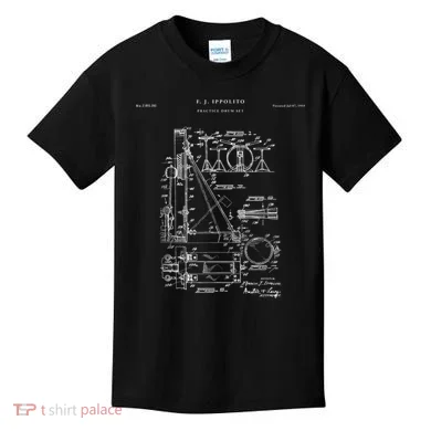 Drum Set Patent Percussion Kids T-Shirt