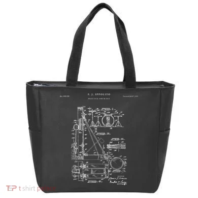 Drum Set Patent Percussion Tote Bag