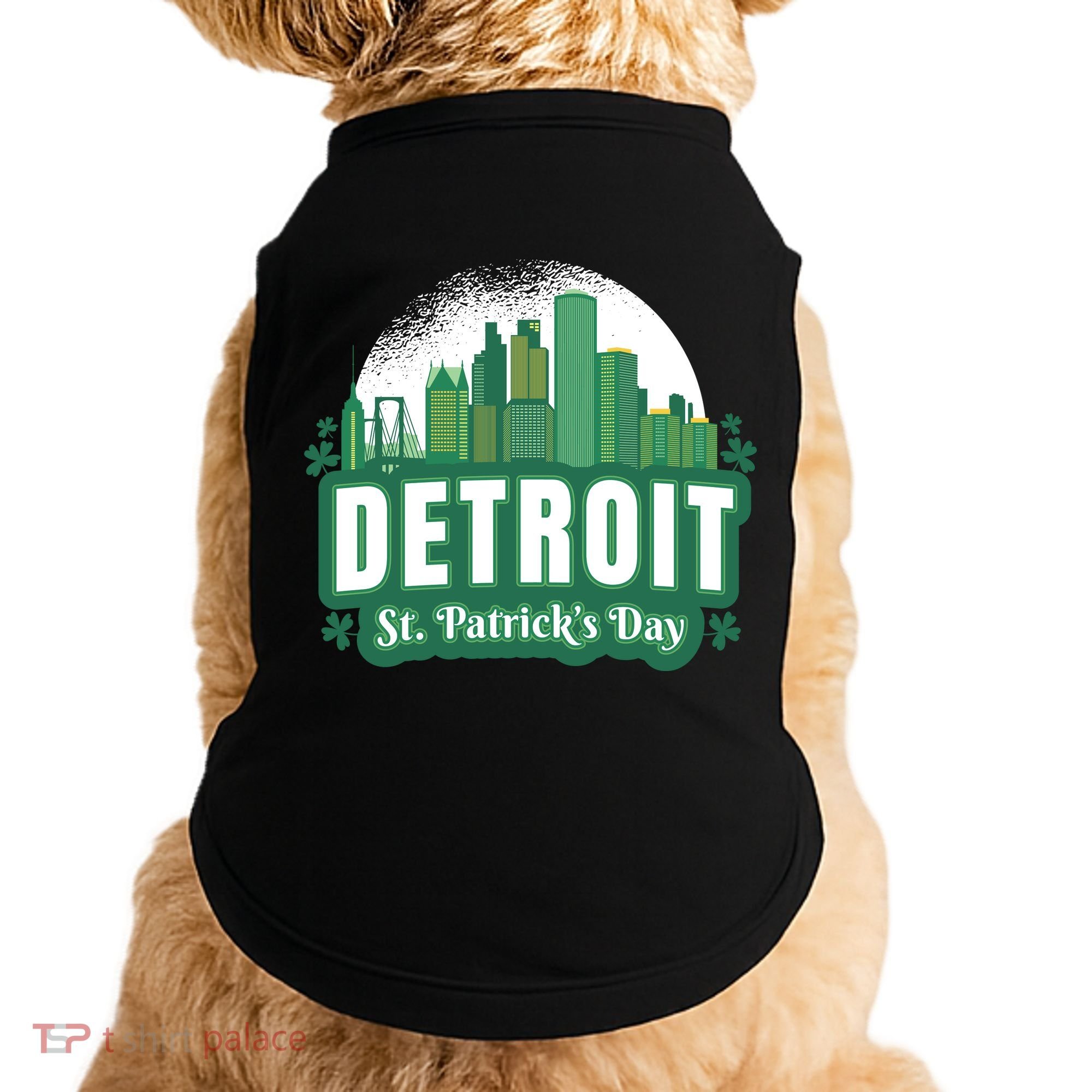 Detroit St Patricks Day Doggie Tank