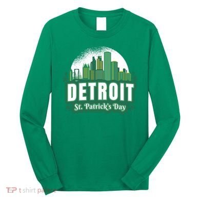 Detroit St Patricks Day Long Sleeve Shirt