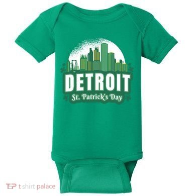 Detroit St Patricks Day Baby Bodysuit
