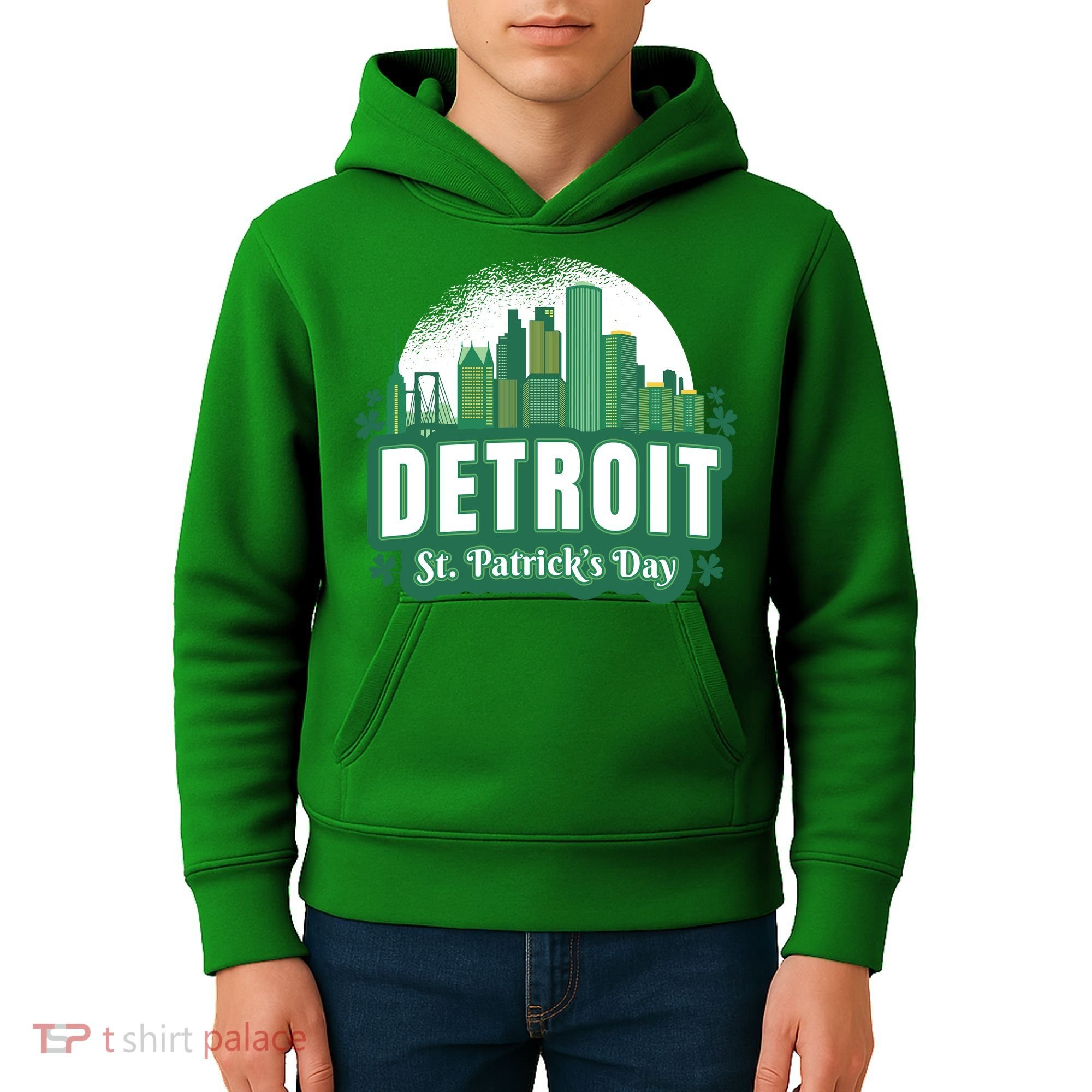 Detroit St Patricks Day Kids Hoodie