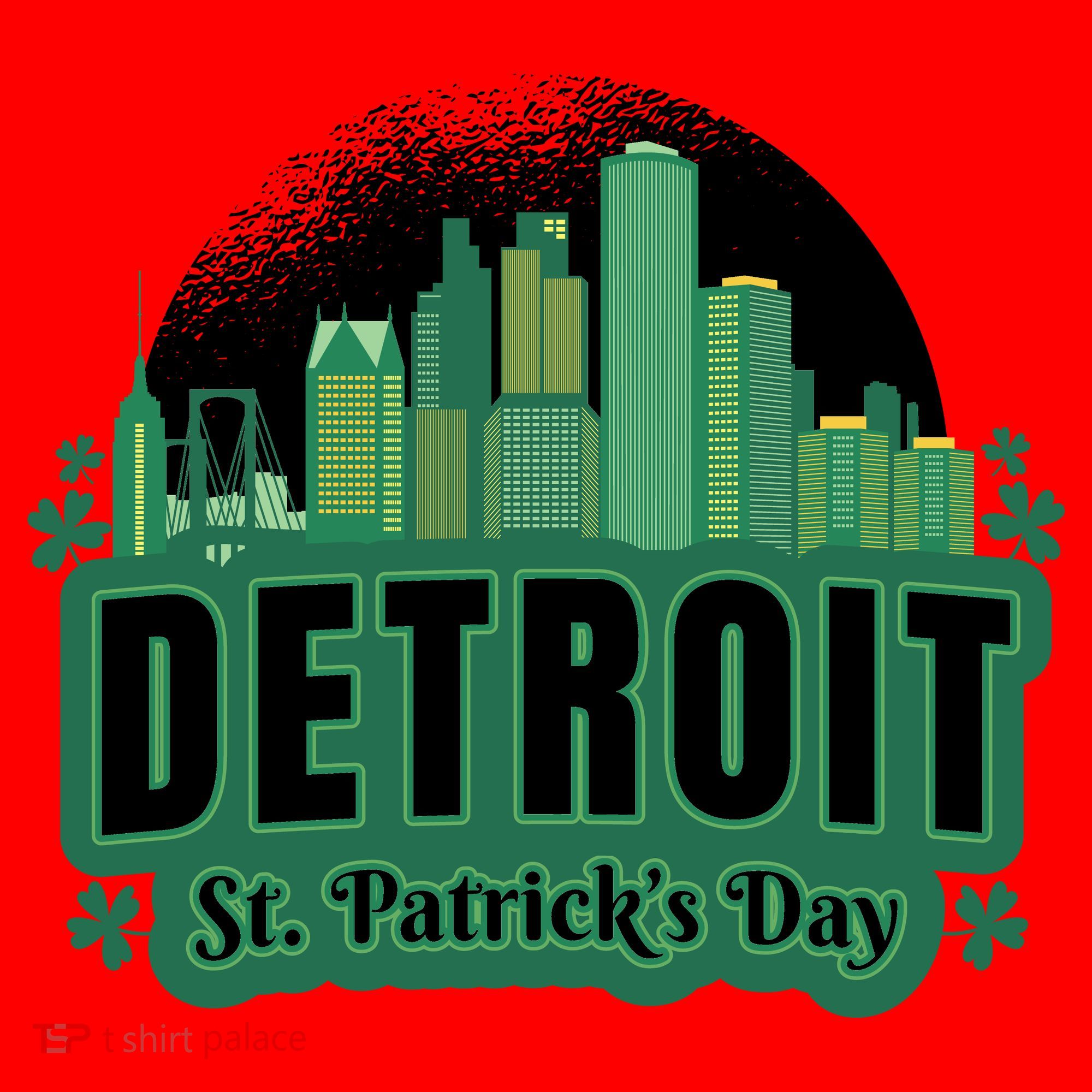 Detroit St Patricks Day Santa Hat
