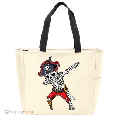 Dabbing Skeleton Pirate Halloween Tote Bag