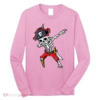 Dabbing Skeleton Pirate Halloween Long Sleeve Shirt thumb 0