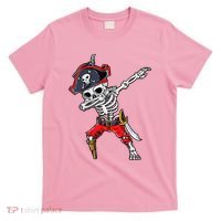 Dabbing Skeleton Pirate Halloween T-Shirt thumb 0