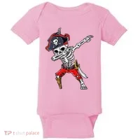 Dabbing Skeleton Pirate Halloween Baby Bodysuit thumb 0