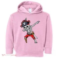 Dabbing Skeleton Pirate Halloween Toddler Hoodie thumb 0