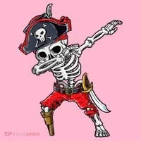 Dabbing Skeleton Pirate Halloween Toddler Hoodie thumb 2
