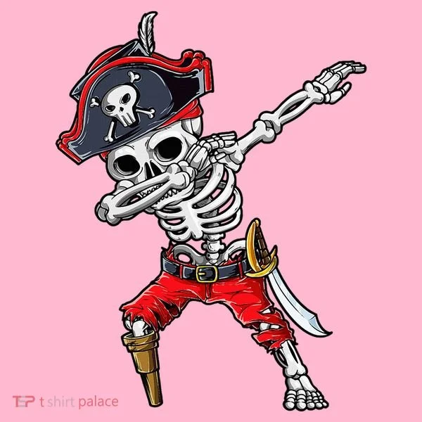 Dabbing Skeleton Pirate Halloween Toddler Hoodie
