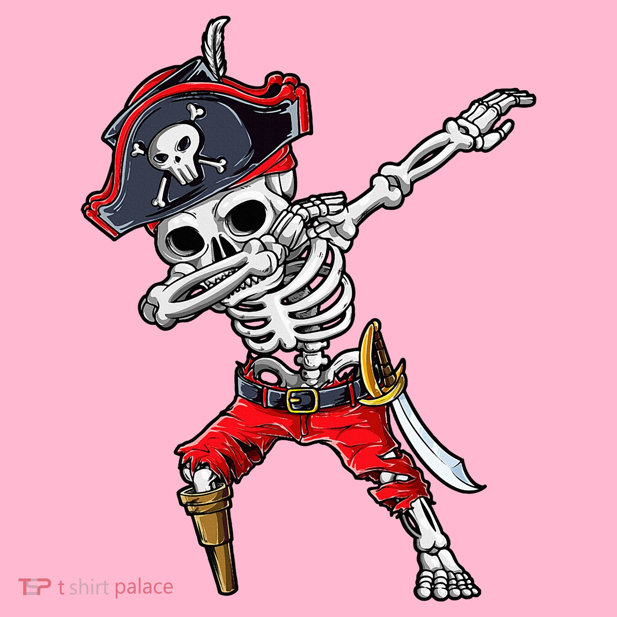 Dabbing Skeleton Pirate Halloween Visor