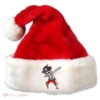Dabbing Skeleton Pirate Halloween Santa Hat thumb 0