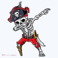Dabbing Skeleton Pirate Halloween Sweatshirt thumb 3