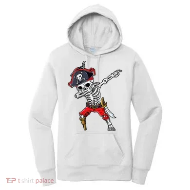 Dabbing Skeleton Pirate Halloween Women's Hoodie