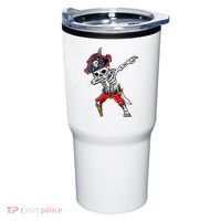 Dabbing Skeleton Pirate Halloween Tumbler thumb 0