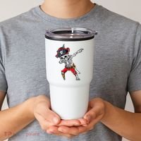 Dabbing Skeleton Pirate Halloween Tumbler thumb 2