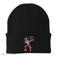 Dabbing Skeleton Pirate And Basketball Ball Halloween Costume Cute Gift Beanie thumb 0