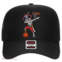 Dabbing Skeleton Pirate And Basketball Ball Halloween Costume Cute Gift Hat thumb 0