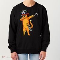Dabbing Spooky Pirate Cat Halloween Costume Great Gift Women's Sweatshirt thumb 0