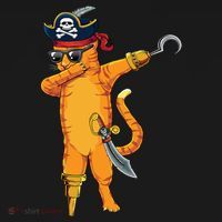 Dabbing Spooky Pirate Cat Halloween Costume Great Gift Doggie Tank thumb 4