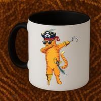 Dabbing Spooky Pirate Cat Halloween Costume Great Gift Coffee Mug thumb 2