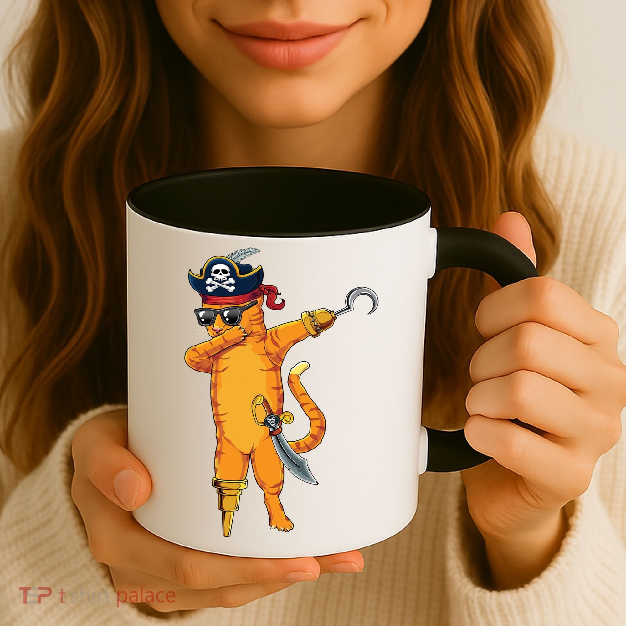 Dabbing Spooky Pirate Cat Halloween Costume Great Gift Coffee Mug