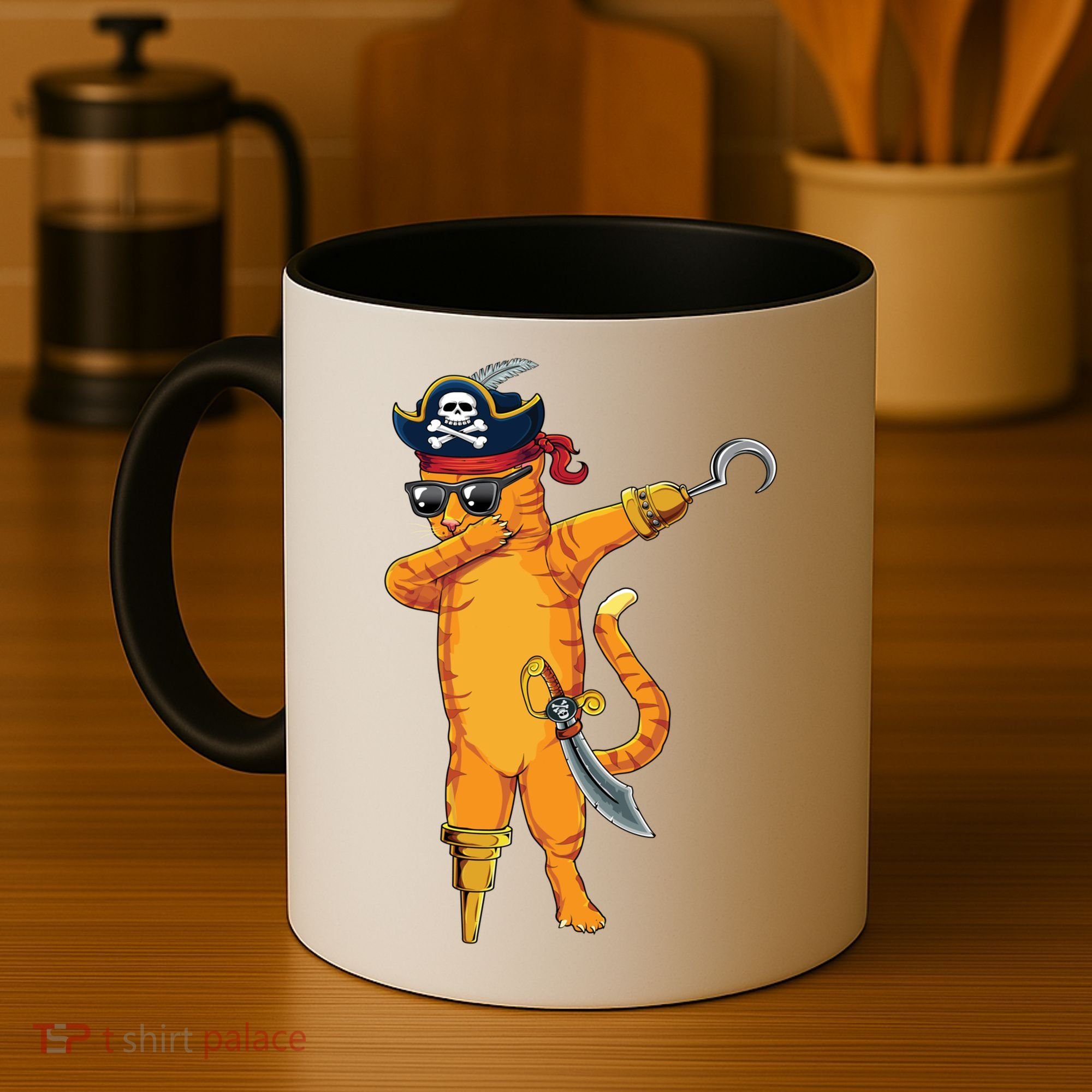 Dabbing Spooky Pirate Cat Halloween Costume Great Gift Coffee Mug
