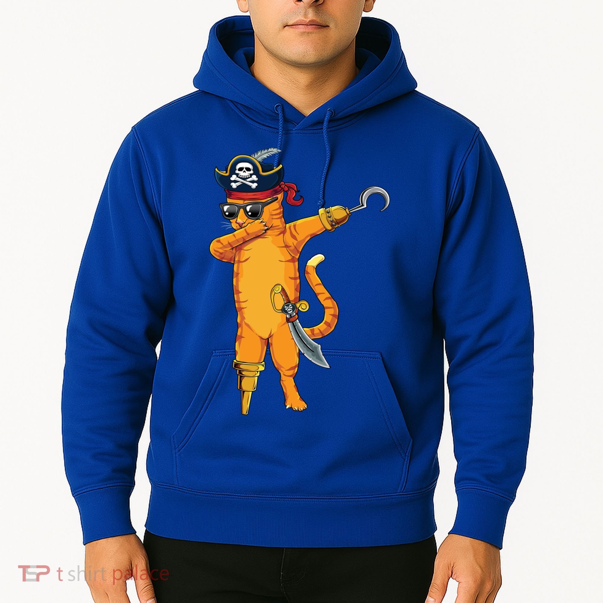 Dabbing Spooky Pirate Cat Halloween Costume Great Gift Hoodie