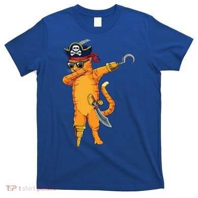Dabbing Spooky Pirate Cat Halloween Costume Great Gift T-Shirt
