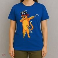 Dabbing Spooky Pirate Cat Halloween Costume Great Gift T-Shirt thumb 4