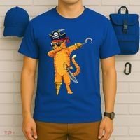 Dabbing Spooky Pirate Cat Halloween Costume Great Gift T-Shirt thumb 6