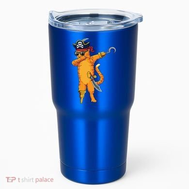 Dabbing Spooky Pirate Cat Halloween Costume Great Gift Tumbler