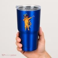 Dabbing Spooky Pirate Cat Halloween Costume Great Gift Tumbler thumb 2