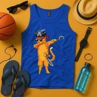 Dabbing Spooky Pirate Cat Halloween Costume Great Gift Tank Top thumb 4