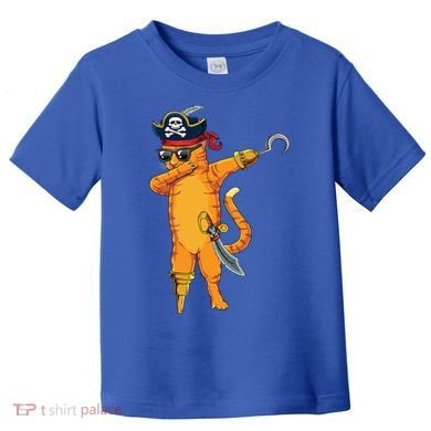 Dabbing Spooky Pirate Cat Halloween Costume Great Gift Toddler T-Shirt