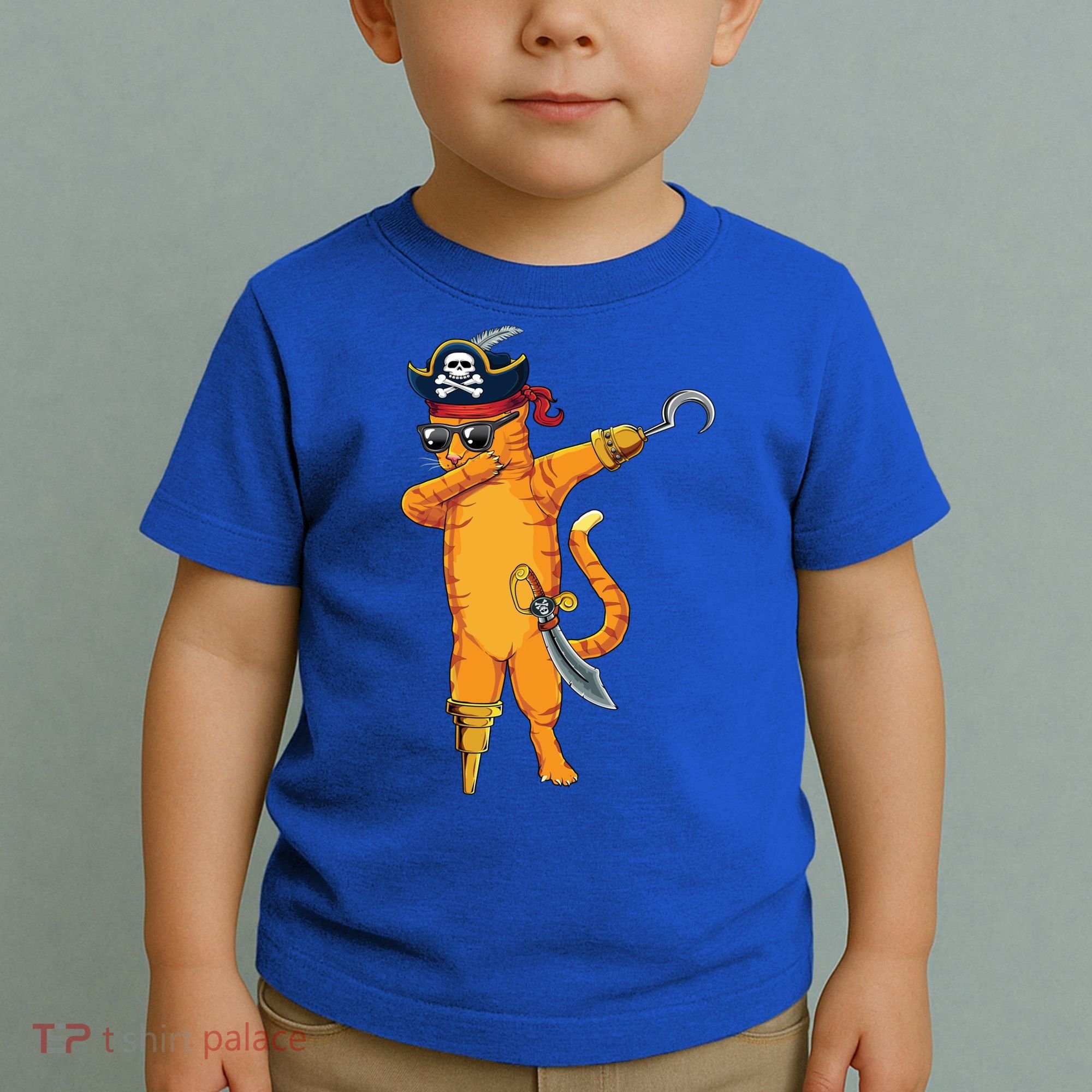 Dabbing Spooky Pirate Cat Halloween Costume Great Gift Toddler T-Shirt