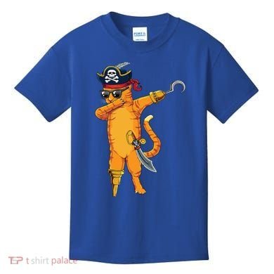 Dabbing Spooky Pirate Cat Halloween Costume Great Gift Kids T-Shirt