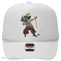 Dabbing Skeleton Pirate Hockey Lover Halloween Costume Hat thumb 0