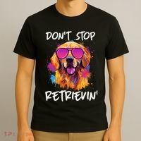 Don’T Stop Retrievin Golden Retriever Dog Goldie Mom Funny T-Shirt thumb 3